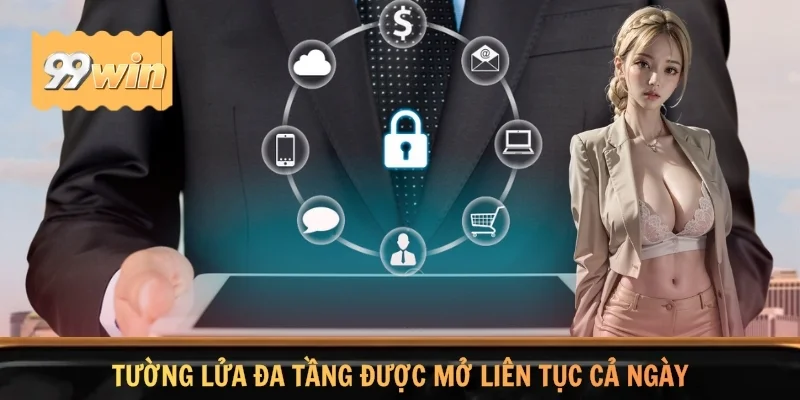Tường lửa đa tầng được mở liên tục cả ngày